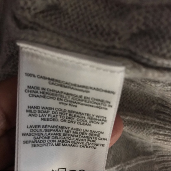 Brooks Brothers Cashmere Classic Cable Knit Sweater - Gray - Picture 5 of 5